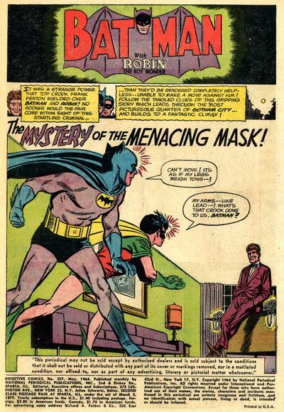 1964 - Detective Comics #327 - Click for Bigger Image in a New 
Page