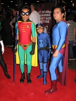 Robin, Blue Beetle and Superman