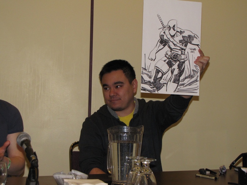 Marcio Takara and his Deadpool Sketch.JPG