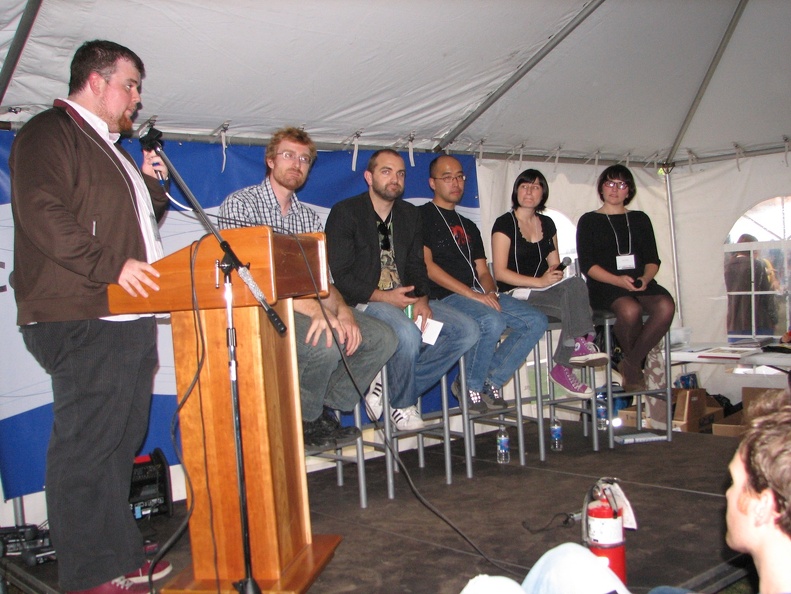 Webcomics Panel - Chris Butcher, Ryan North, Andy Belanger, Kean Soo, Faith Erin Hicks and Emily Horne.JPG