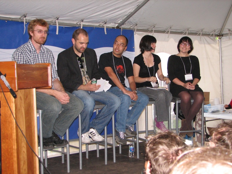 Webcomics Panel - Ryan North, Andy Belanger, Kean Soo, Faith Erin Hicks and Emily Horne.JPG