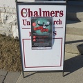 Chalmers United Church Sign