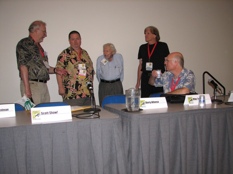 Comic-con Origins Panel - Mike Friedrich, Scott Shaw, Ken Krueger, William Lund and Mike Towry.JPG