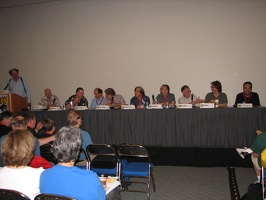 Jack Kirby Tribute Panel - Mark Evanier, Mike Towry, Scott Shaw, Barry Alfonso, Roger Freedman, William R. Lund, Steve Saffel, Mike Royer, Bill Mumy and Paul S Levine 2