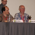 Secret Origins of Comic-con Panel - Barry Alfonso and Mike Towry with Inkpot Award