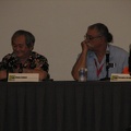 Sergio Aragones and Mark Evanier Panel - Stan Sakai and Sergio Aragones.JPG