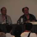 Sergio Aragones and Mark Evanier Panel - Tom Luth and Mark Evanier.JPG