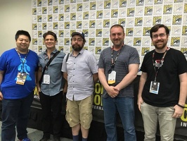 Manga Industry Pros Publishing Roundtable - Erik Ko, Stu Levy, Michael Gombos, Kurt Hassler and Ben Applegate - Deb Aoki Photo