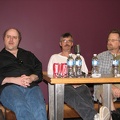 Ty Templeton, Tom Grummett and Dave Ross on the Superman at 70 panel.JPG