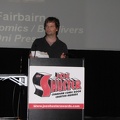 Mike - friend of Nathan Fairbairn accepting the Outstanding Comic Book Colourist Award
