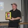 Steven Andrews with Gene Day Award for Anthologies