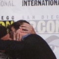 John Barrowman kissing Jonathan Ross