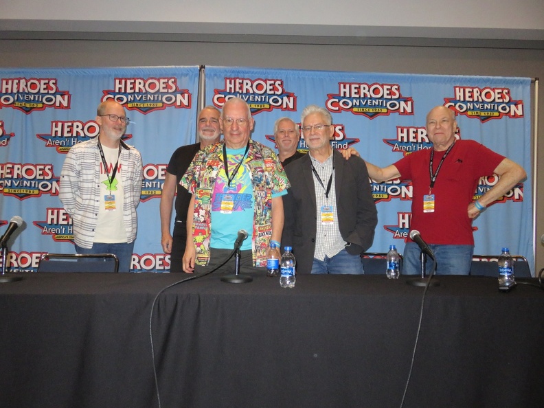 Marvel Editors Panel - Terence Dollard, Howard Mackie, Tom DeFalco, Terry Kavanagh, Carl Potts and Al Milgom.JPG