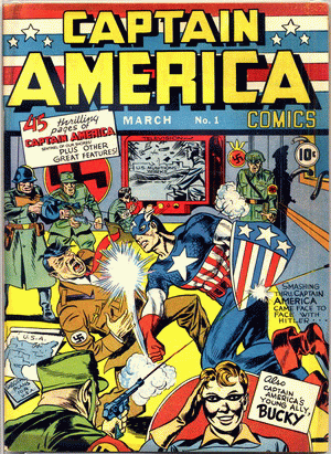 1941 - Captain America Comics #1 - Click
for Bigger Image in a New Page