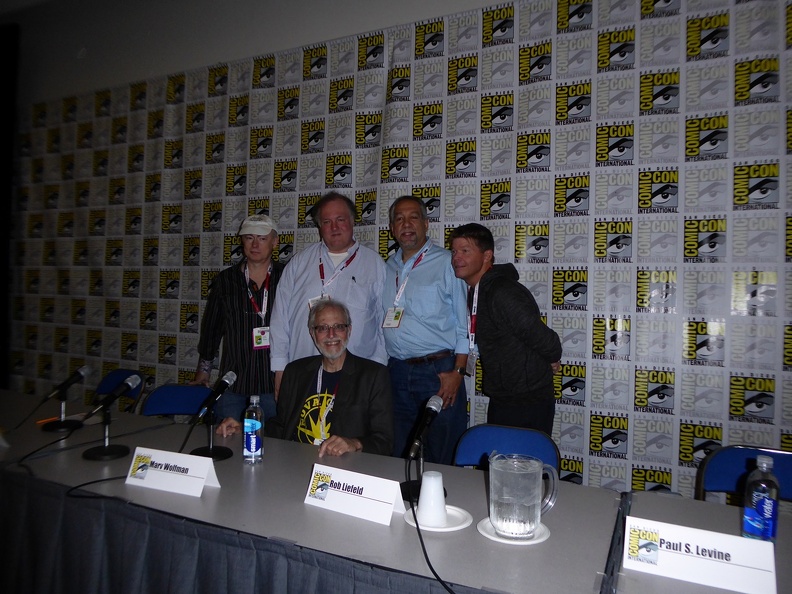 Jack Kirby Tribute Panel - J. David Spurlock, Mark Evanier, Marv Wolfman, Paul S Levine and Rob Liefeld.JPG