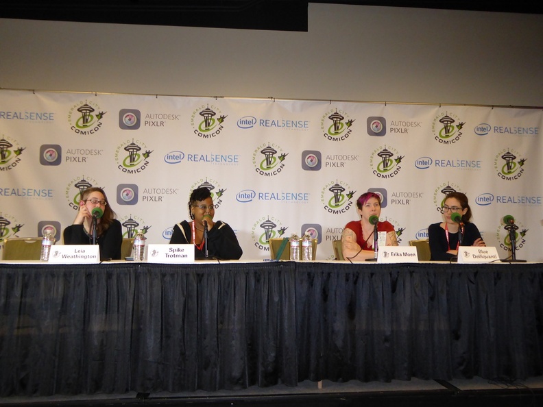 Adult Comics Panel - Leia Wetherington, Spike Trotman, Erika Moen and Blue Delliquanti.JPG