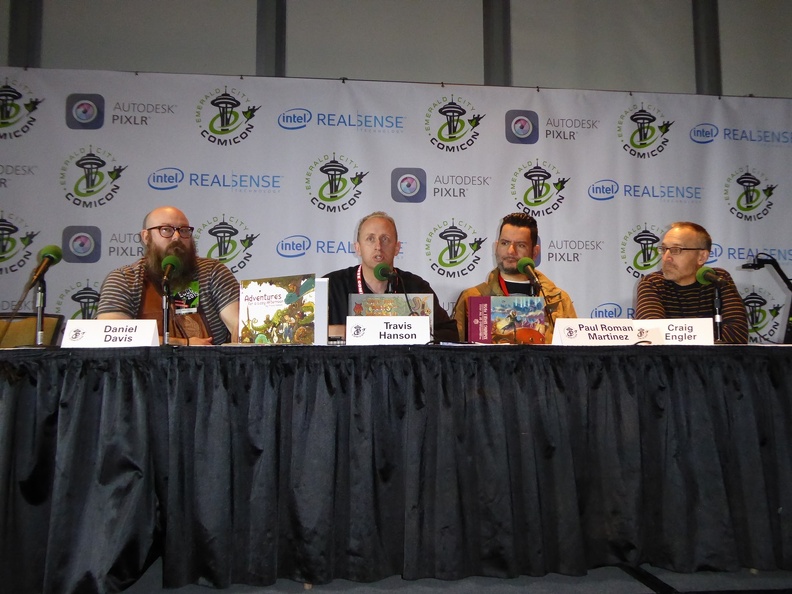 Kickstarter Panel - Paul Roman Martinez, Daniel Davis, Travis Hanson and Craig Engler.JPG